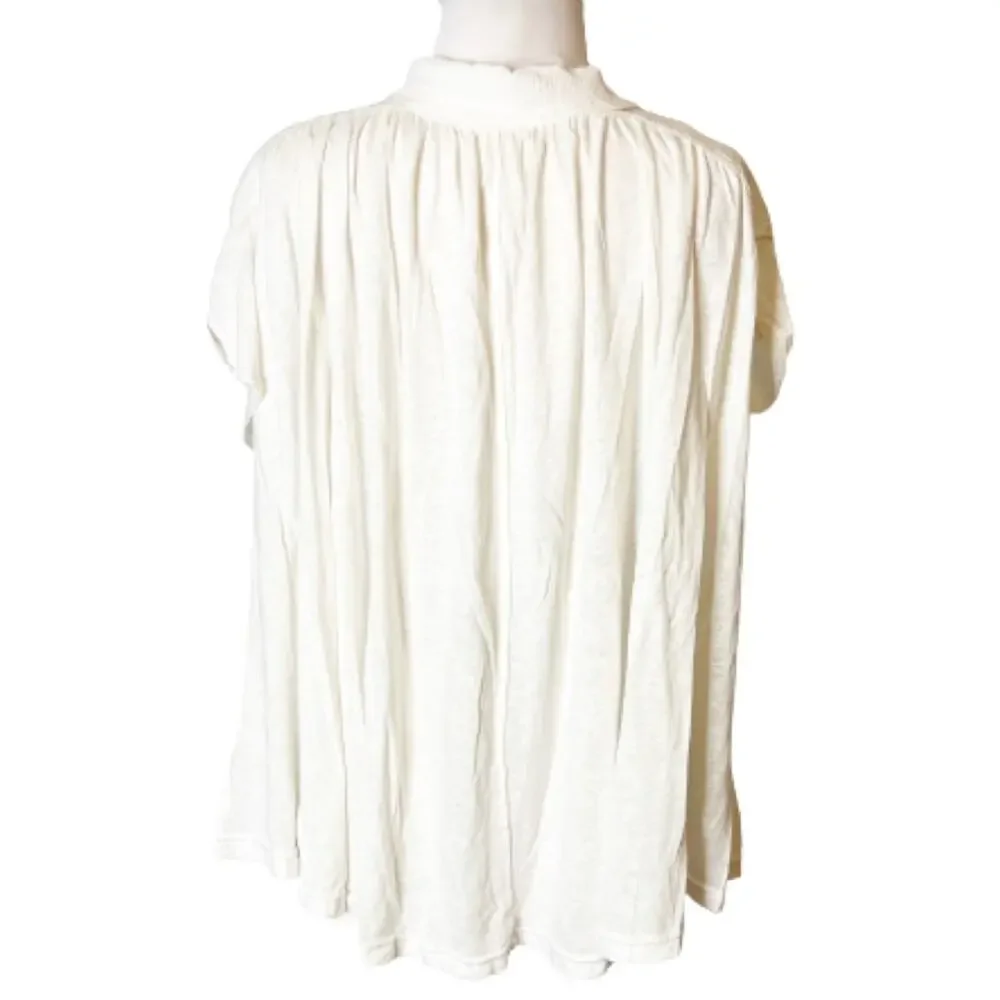 Free people Low Down Henley Top white sz M